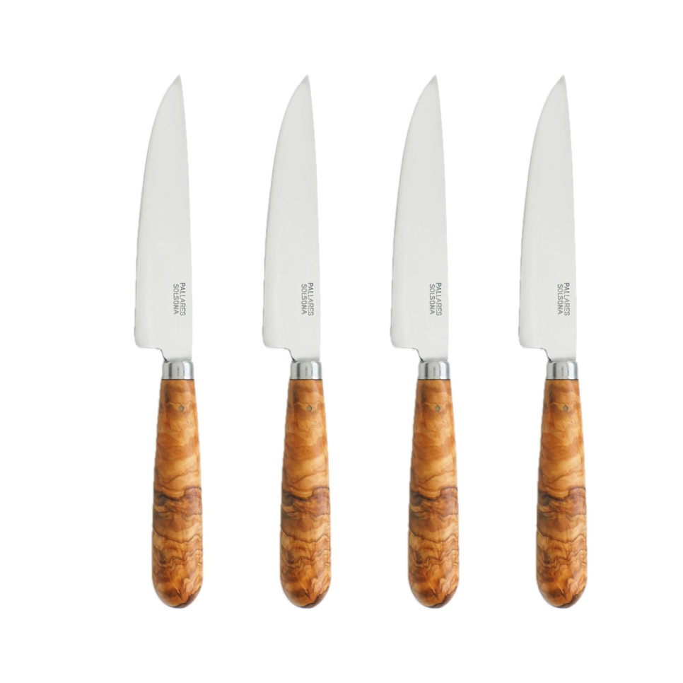 Steak Knife with Olive Wood Handle, 4-pack - Pallarès in the group Table setting / Cutlery / at KitchenLab (1451-35492)