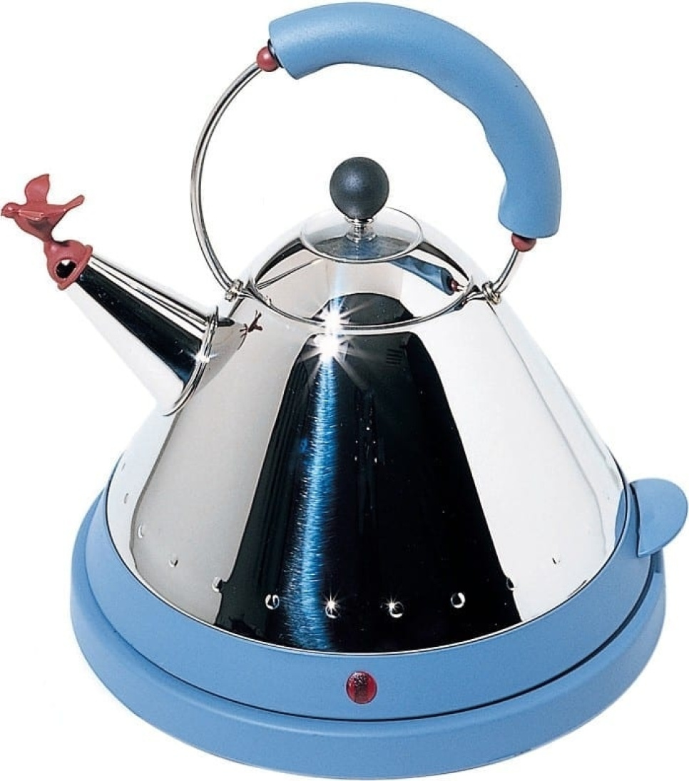 Bouilloire, Inox, acier/bleu clair - Alessi dans le groupe Thé et café / Thé / Bouilloires théières l\'adresse The Kitchen Lab (1466-12181)
