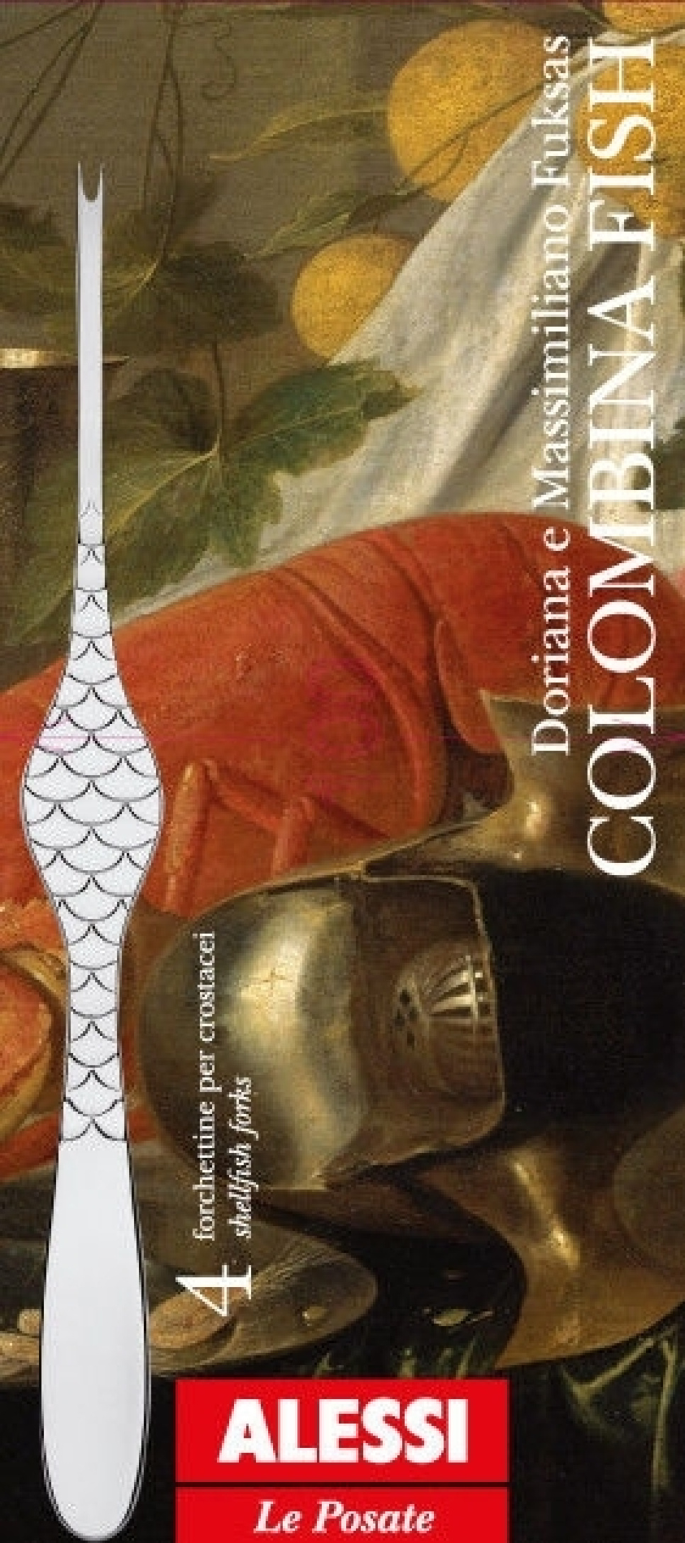 Meeresfrüchte-Besteck, Colombina Fish, 4er-Pack-Alessi