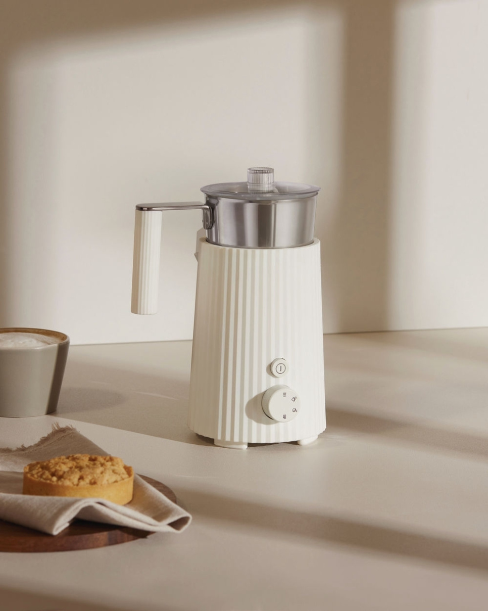 Mousseur à lait, Plissé, Blanc - Alessi