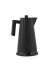 Kettle with temperature control, Plissé, Black - Alessi