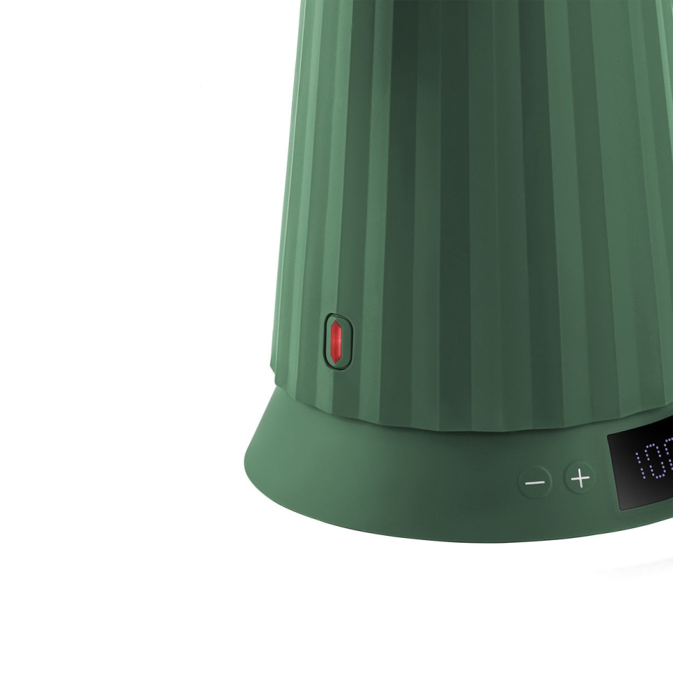 Kettle with temperature control, Plissé, Green - Alessi