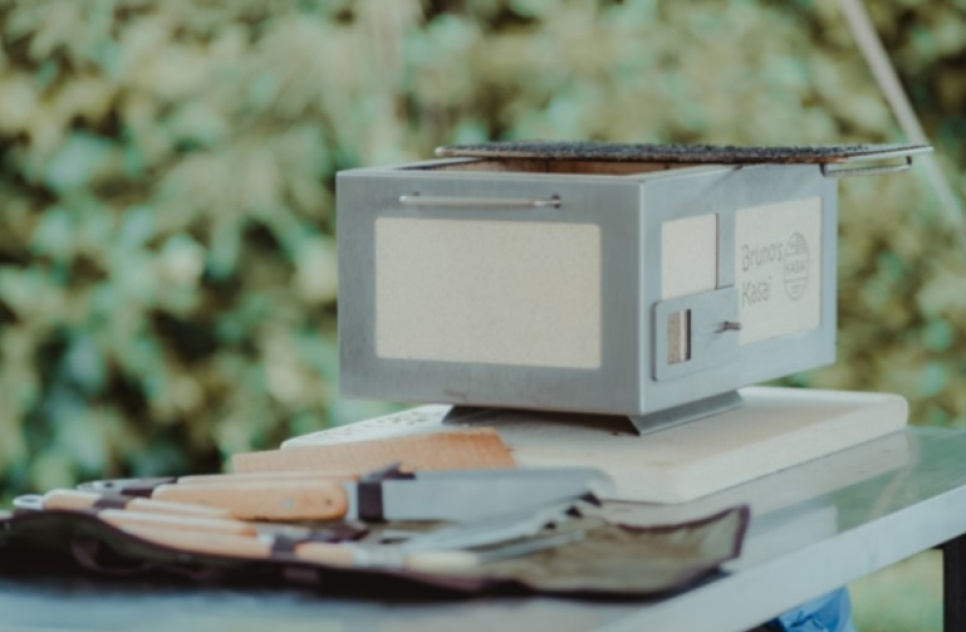 Table grill with stainless steel frame, Little 40 x 26 cm - Kasai