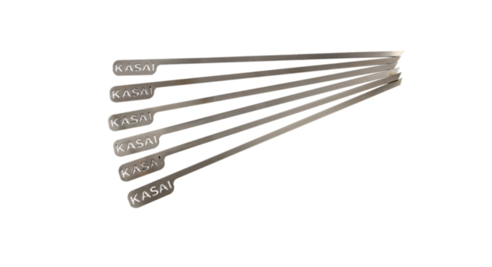 Flat skewers, 45cm, 6-pack - Kasai in the group Barbecues, Stoves & Ovens / Barbecue accessories / Barbecue skewer at KitchenLab (1512-29535)