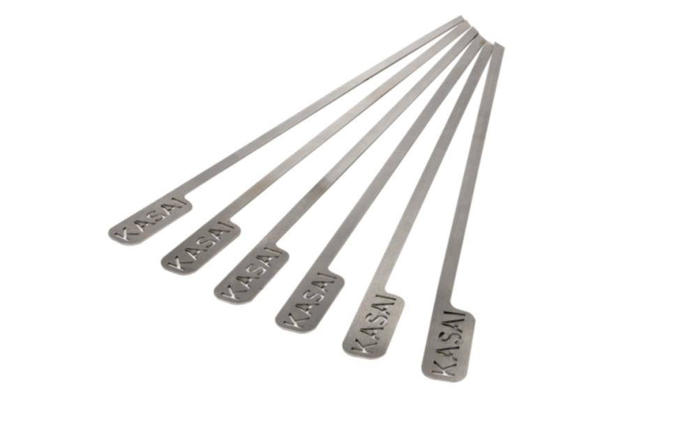 Flat skewers, 45cm, 6-pack - Kasai