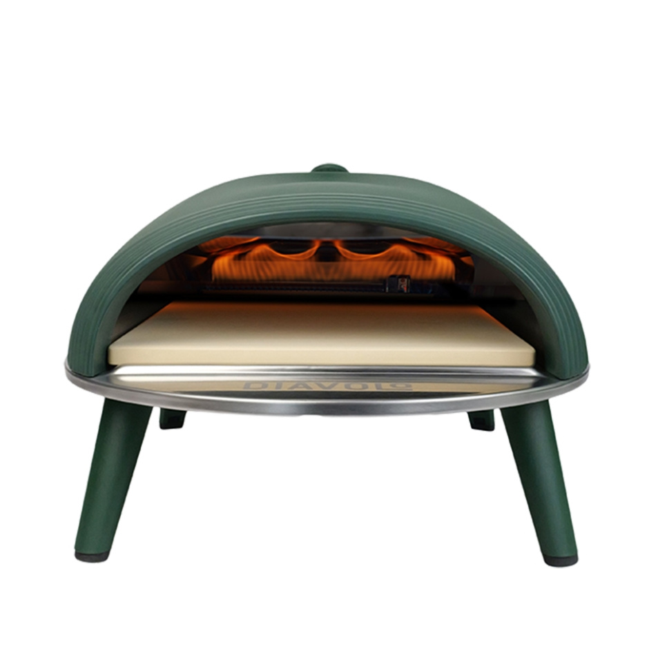 Pizza oven Diavolo, Gas fired, Green - Delivita in the group Barbecues, Stoves & Ovens / Ovens / Pizza ovens at KitchenLab (1512-31903)