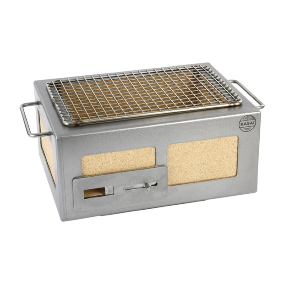 Table grill with stainless steel frame, Nano 31 x 23 cm - Kasai