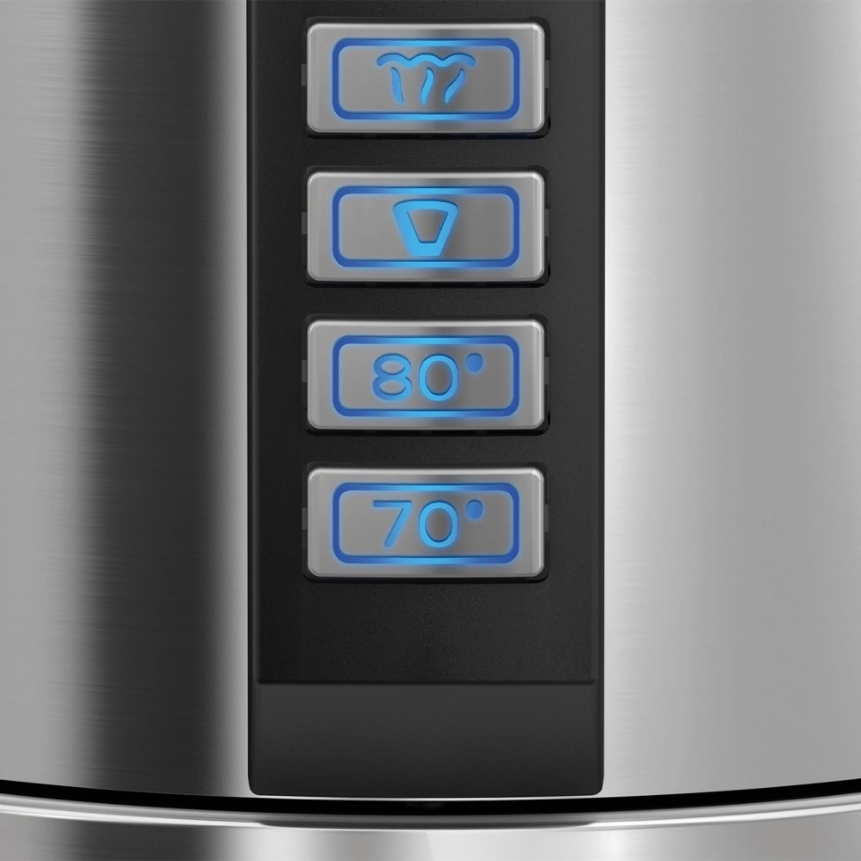 Kettle with temperature setting 1.2 L, Stainless steel - Graef