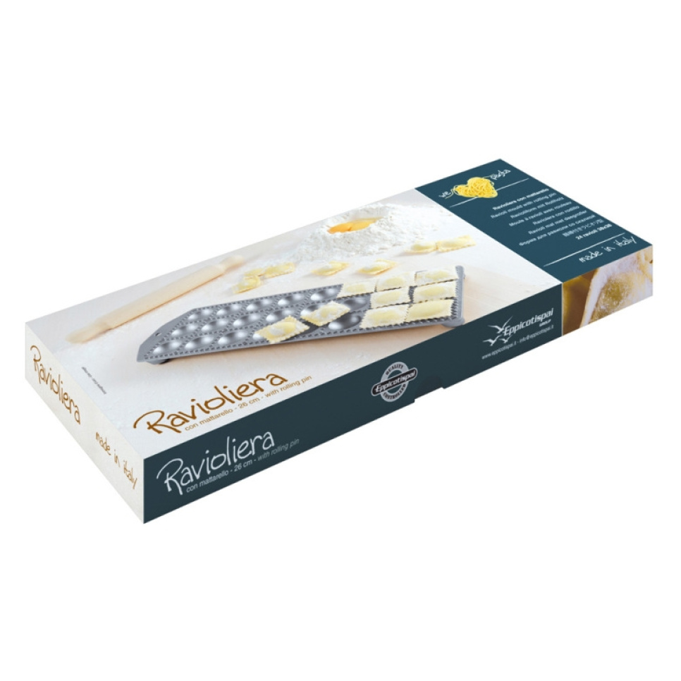 Ravioli-Form mit Nudelholz, 24 Stück - Eppicotispai