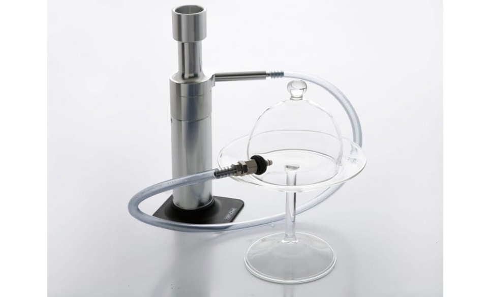 Dôme Rubi avec valve, 9cm et plat en verre sur pied, 13cm - 100% Chef