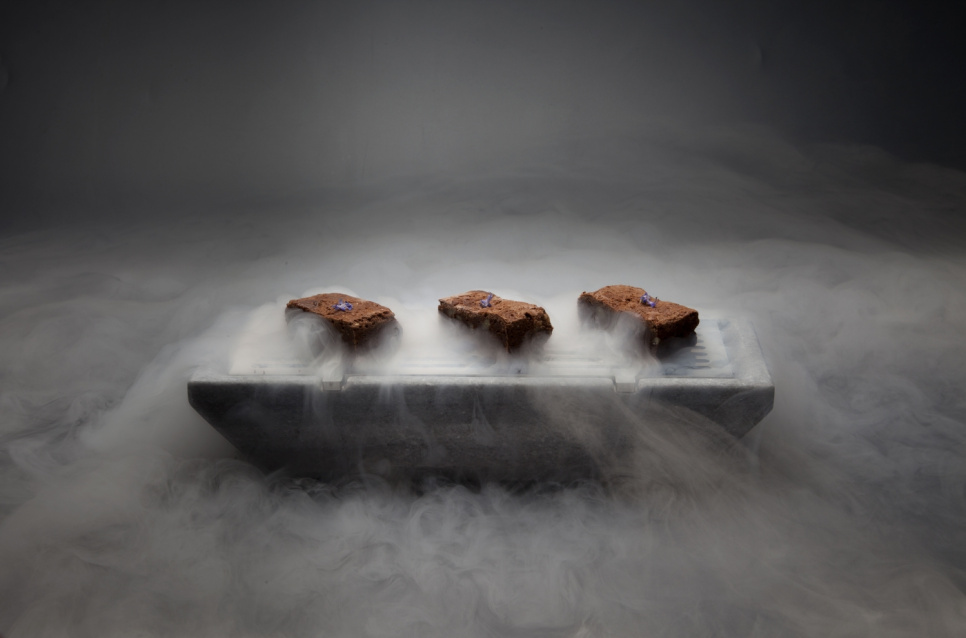 Gril à glace pour servir avec de l\'azote liquide ou de la glace carbonatée - 100% Chef