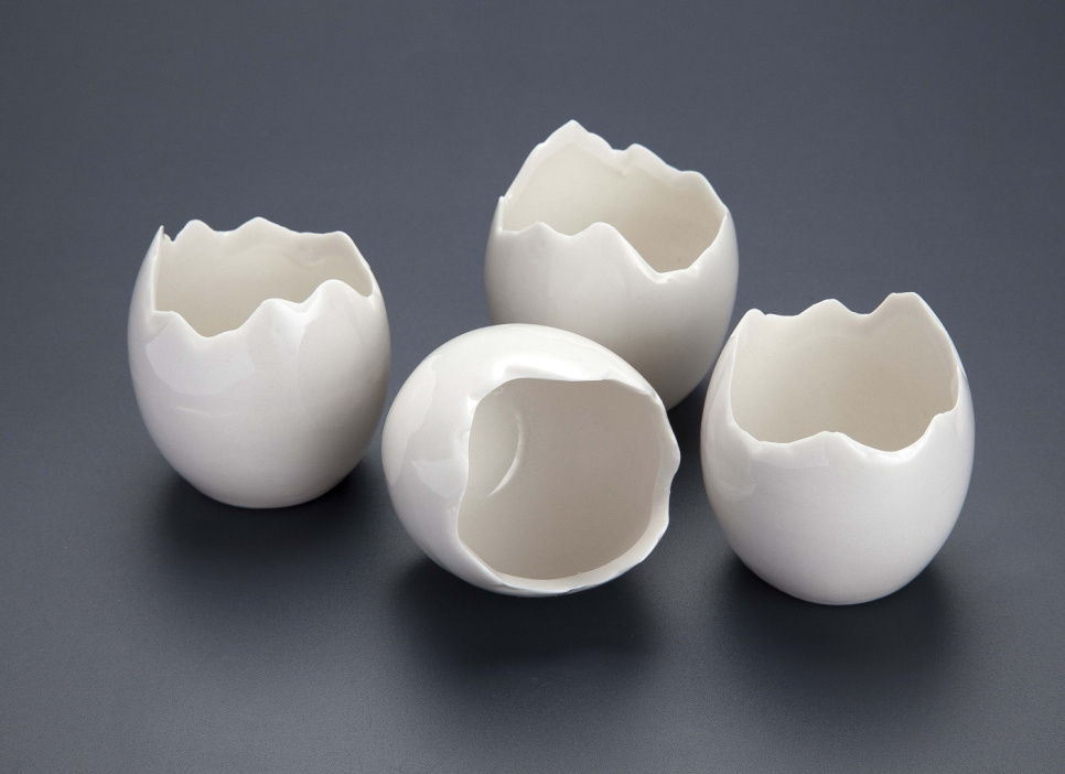 Demi-œufs en porcelaine allant au four - 100% Chef