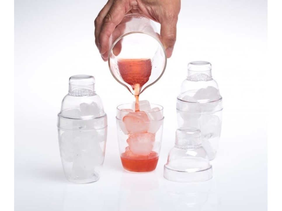 Transparenter Cocktailshaker, 50 Stück - 100% Chef