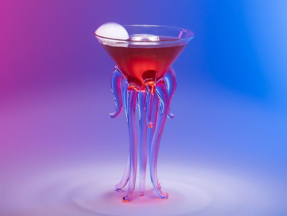 Glass, Medusa, pink, 20 cl - 100% Chef