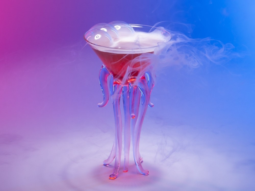 Glass, Medusa, pink, 20 cl - 100% Chef