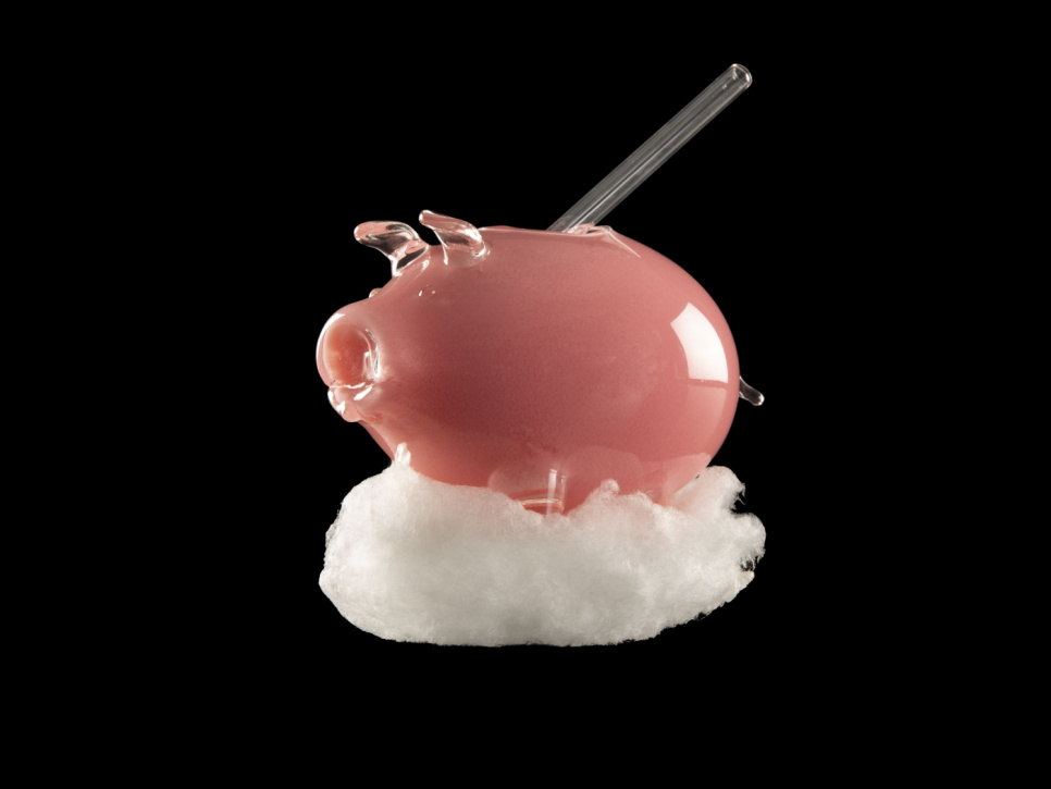 Cocktail glass, piggy bank - 100% Chef