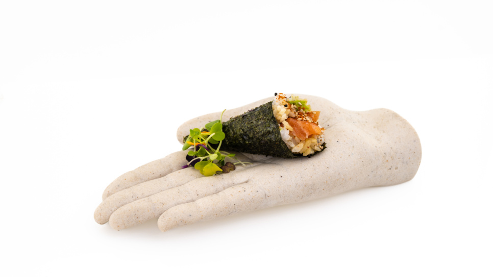 Serving dish in imitation marble, hand - 100% Chef