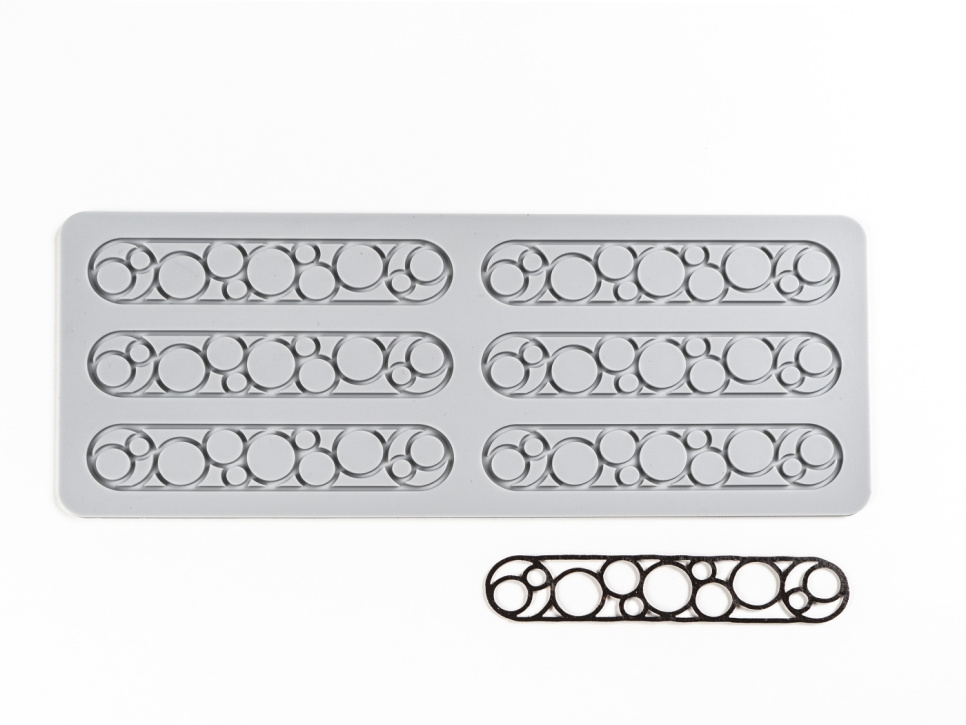 Moule en silicone pour Tuille, Bulles - 100% Chef dans le groupe Pâtisserie / Moules / Moules en silicone l\'adresse The Kitchen Lab (1532-31057)