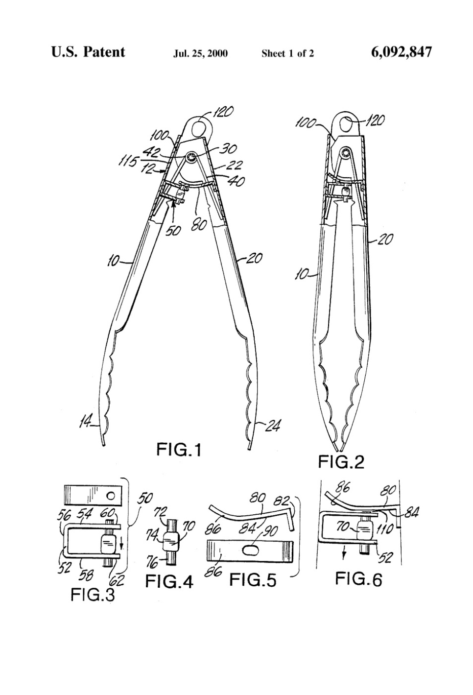 Lockable kitchen tongs - Rösle