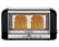 Toaster, Vision, 2 discs, black/steel - Magimix