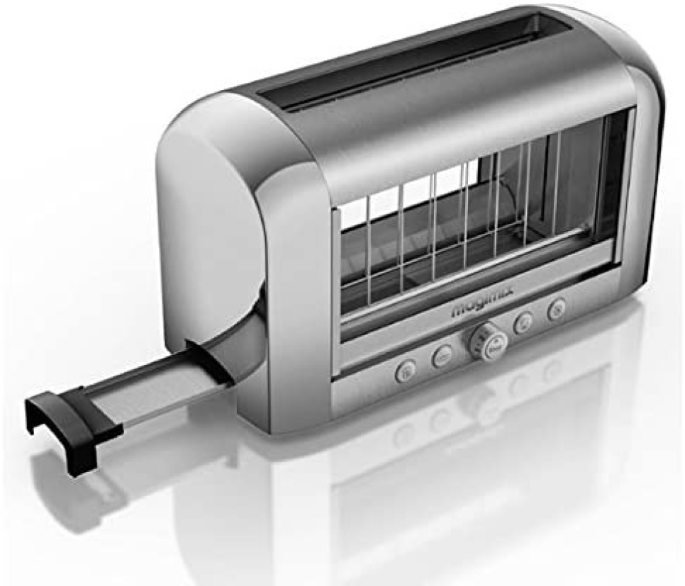 Toaster, Vision, 2 discs, black/steel - Magimix