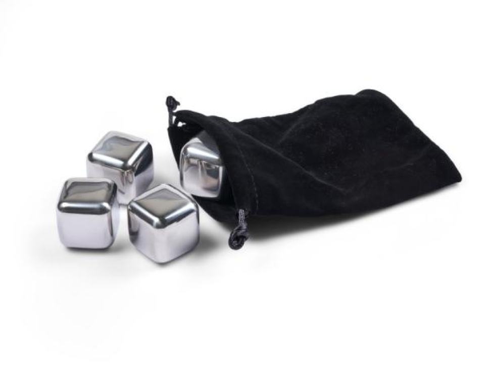 Stainless steel whisky stones, 4-pack - Feature in the group Bar & Wine / Bar equipment / Ice moulds at KitchenLab (1544-28261)
