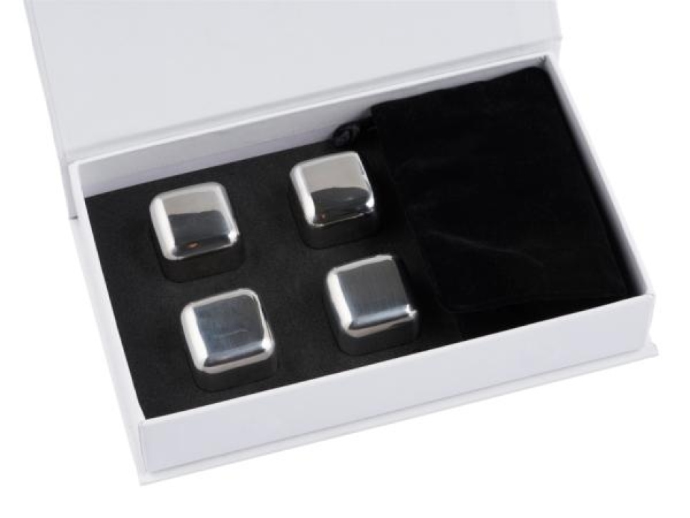 Stainless steel whisky stones, 4-pack - Funktion