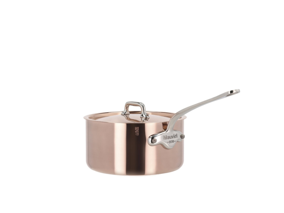 Batterie de Cuisine avec Couvercles, 10 Pièces, Cuivre/Acier Inoxydable - Mauviel