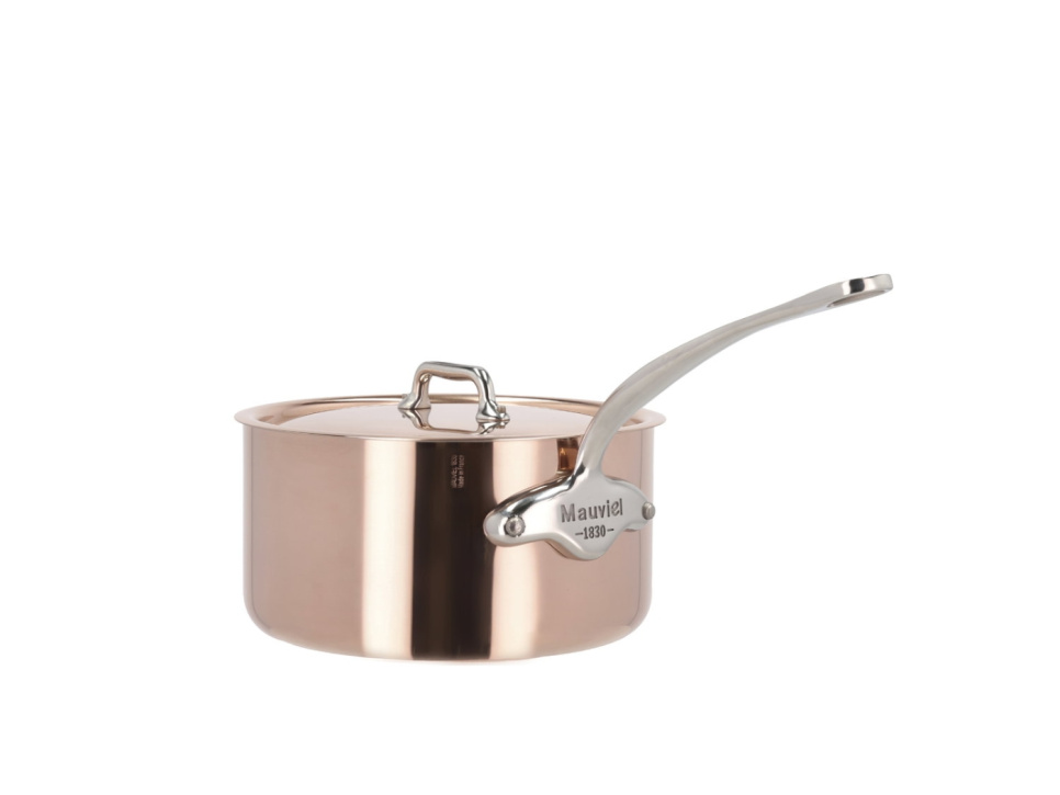 Batterie de Cuisine avec Couvercles, 10 Pièces, Cuivre/Acier Inoxydable - Mauviel