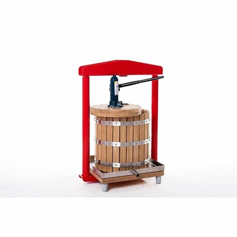 Hydraulic Fruit Press, Oak, 26 L - Apple Press in the group Kitchen appliances / Juicers & Juicing Machines / Fruit presses at KitchenLab (1557-24571)