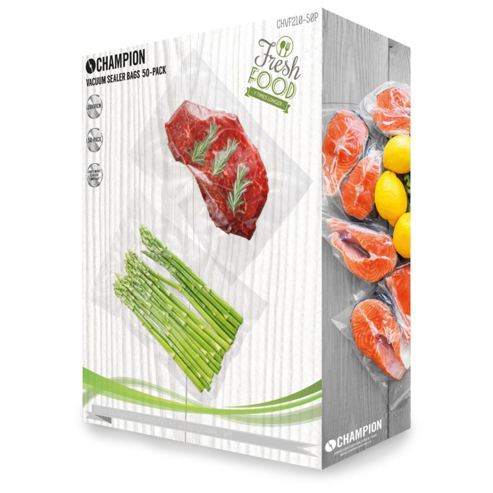 Vacuum bag, 50-pack - Champion in the group Cooking / Sous vide / Zip & vacuum bags at KitchenLab (1576-15825)