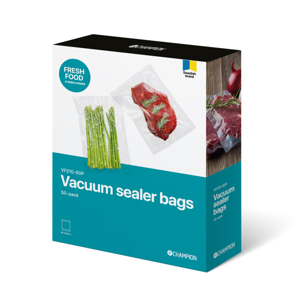 Vacuum bag, 50-pack - Champion in the group Cooking / Sous vide / Zip & vacuum bags at KitchenLab (1576-15825)