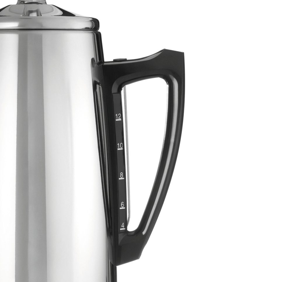 Percolator, Brushed Stainless Steel, 12 Cups – C3
