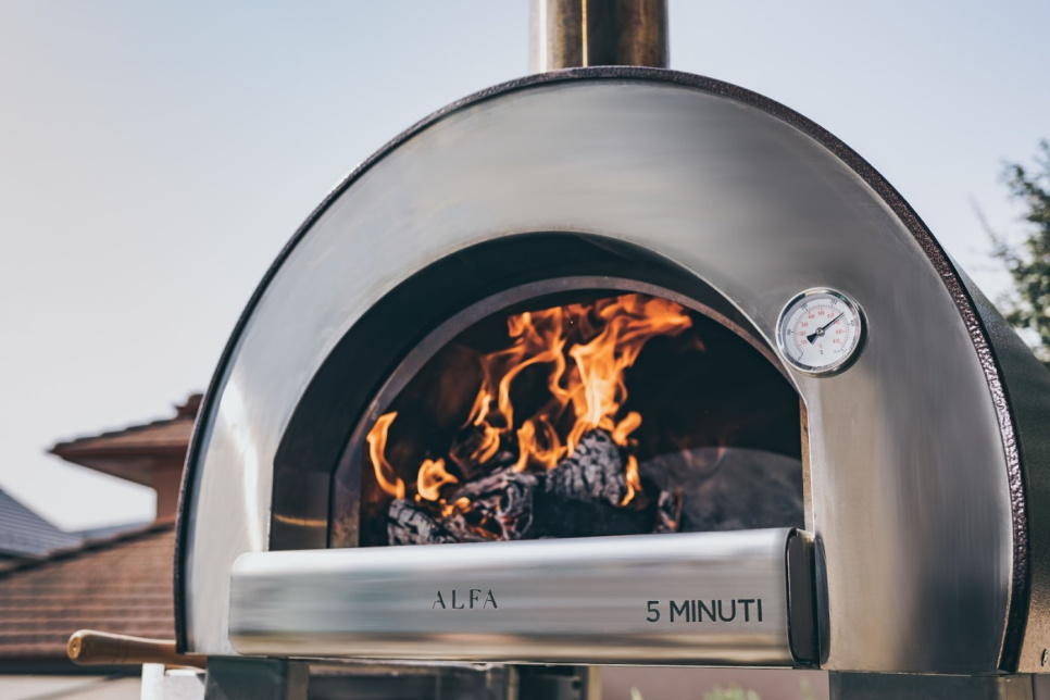 5 minute, wood-fired pizza oven, copper-coloured - Alfa Forni