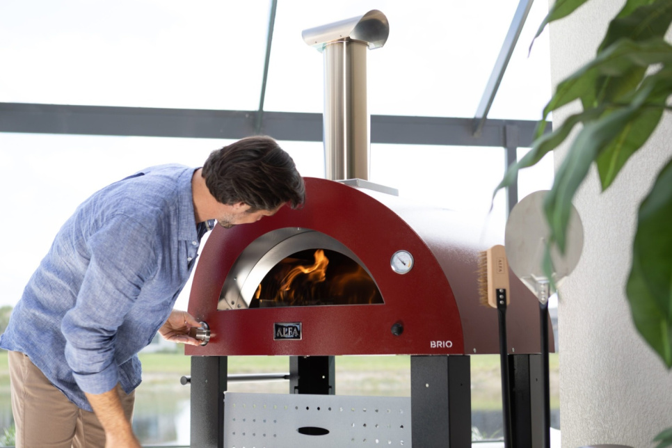 Brio, Pizza oven, Gas, Red - Alfa Forni