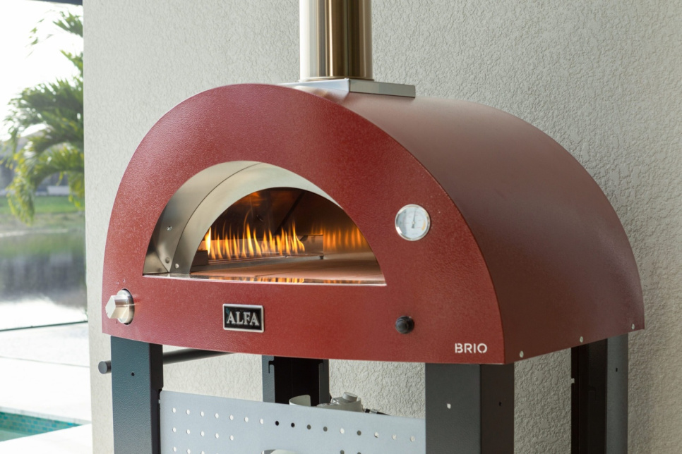 Brio, Pizza oven, Gas, Red - Alfa Forni