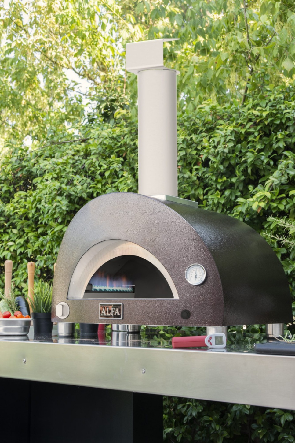 Pizzaofen Nano, Gasbefeuert, kupferfarben - Alfa Forni