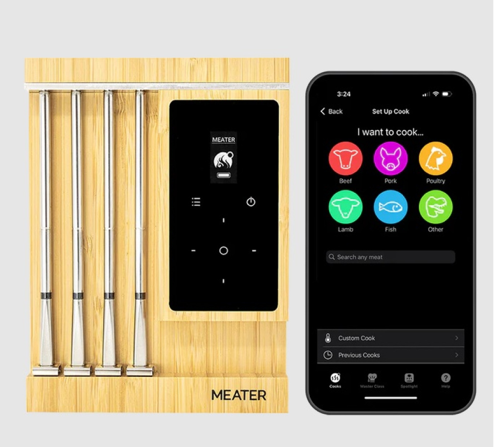 Wireless Barbecue thermometer with 4 probes, Meater Pro XL