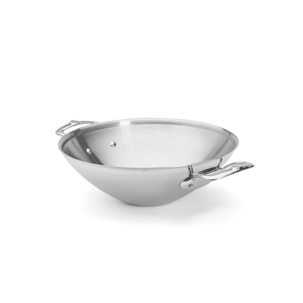 Wok in stainless steel with two handles, 32cm, affinity - de Buyer