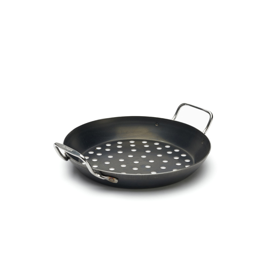 Perforated carbon steel pan to grill, Ø28cm - de Buyer in the group Barbecues, Stoves & Ovens / Barbecue accessories / Other barbecue accessories at KitchenLab (1602-27260)