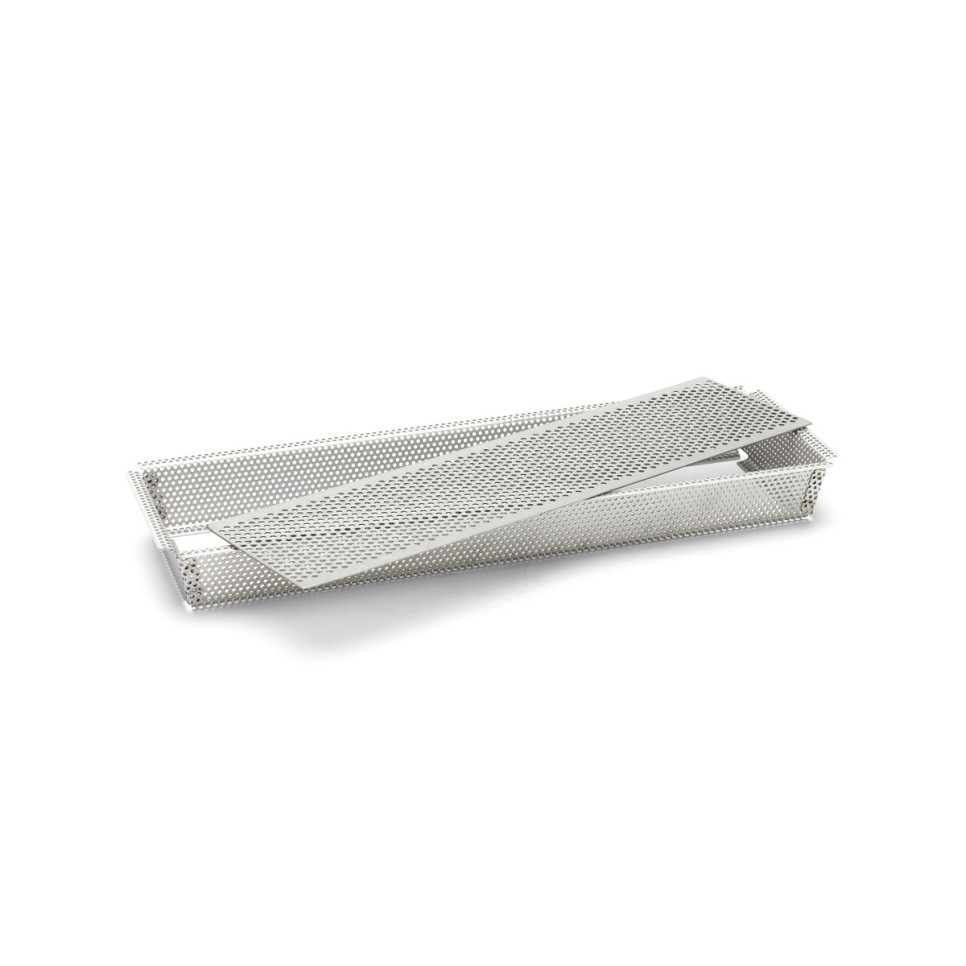 Perforated oblong baking mold, 35 x 10.5cm - de Buyer