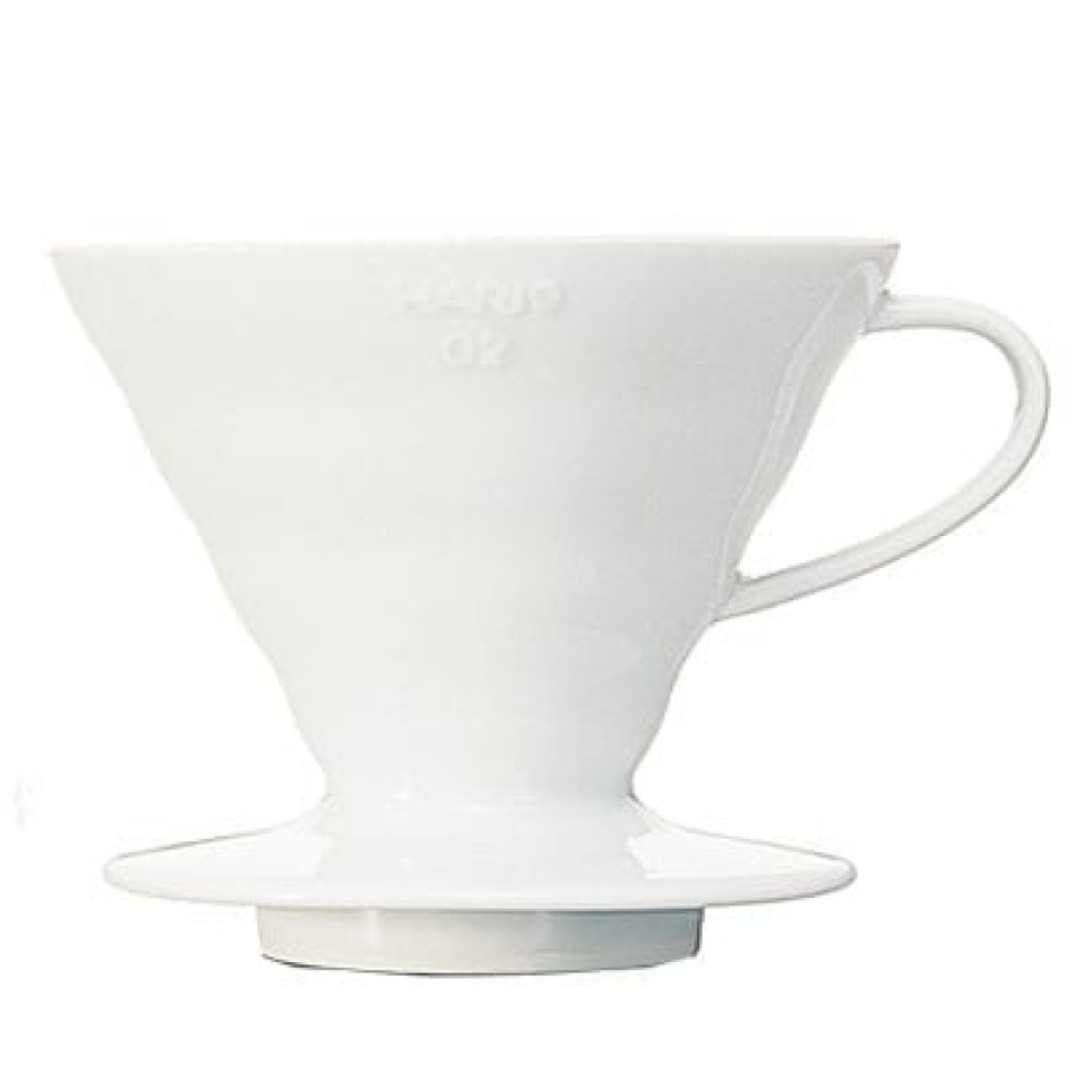 V60 02, Filter holder in porcelain - Hario in the group Tea & Coffee / Brew coffee / Pour over / Filter holder at KitchenLab (1636-13646)