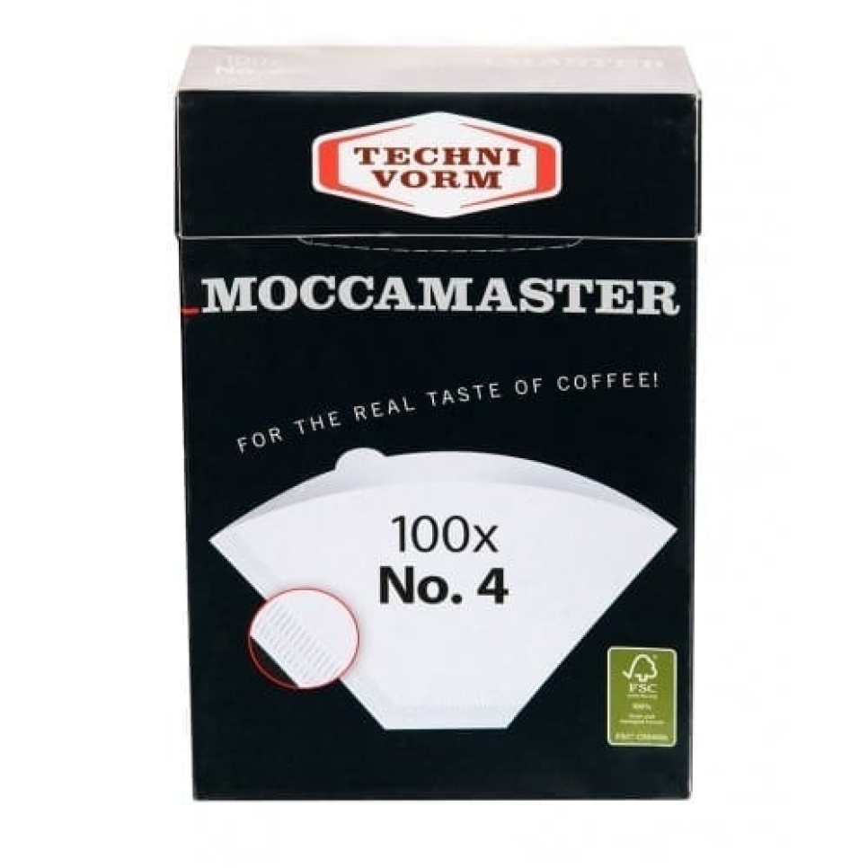 Filter, 1x4 100er-Pack - Moccamaster in der Gruppe Tee & Kaffee / Kaffeezubehör / Kaffeefilter bei The Kitchen Lab (1649-16017)
