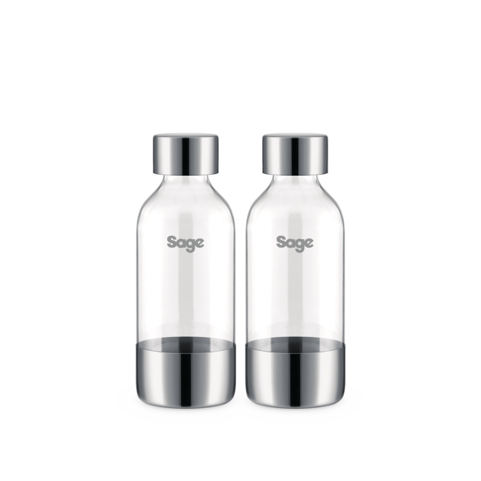 Bottles for InFizz Fusion, 0.6 liters, 2-pack - Sage in the group Kitchen appliances / Other kitchen appliances / Carbonic acid machine at KitchenLab (1697-29119)