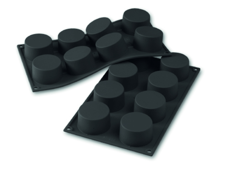 Baking tin in silicone, cylinder, 8 pcs - Martellato in the group Baking / Baking moulds / Silicone moulds at KitchenLab (1710-16622)