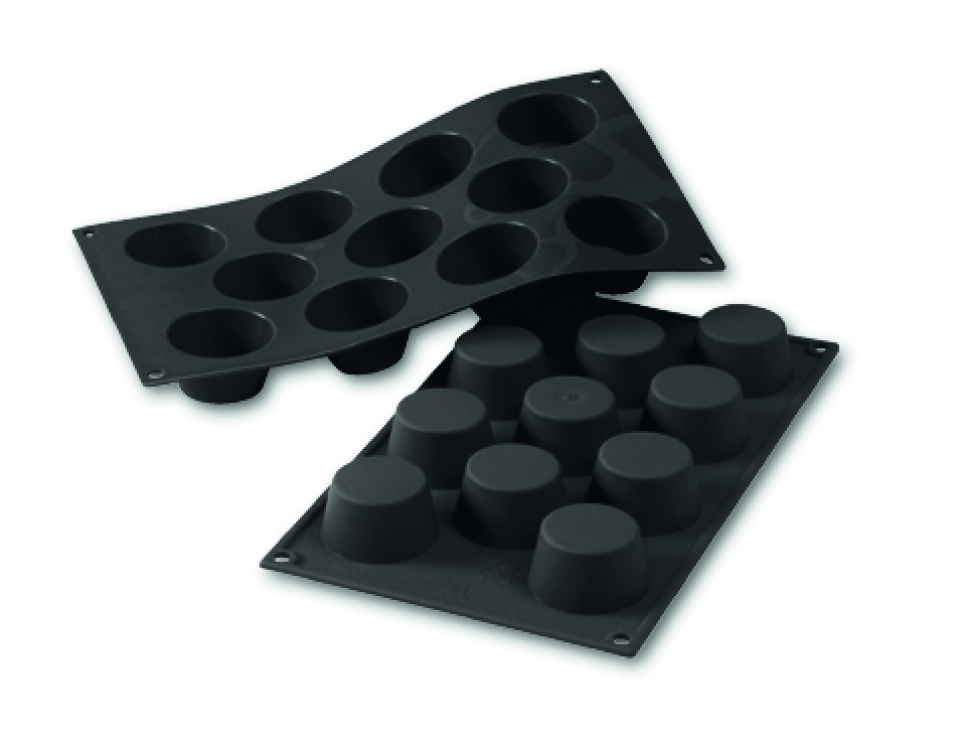 Baking mold in silicone, 11 mini muffins Shop online KitchenLab