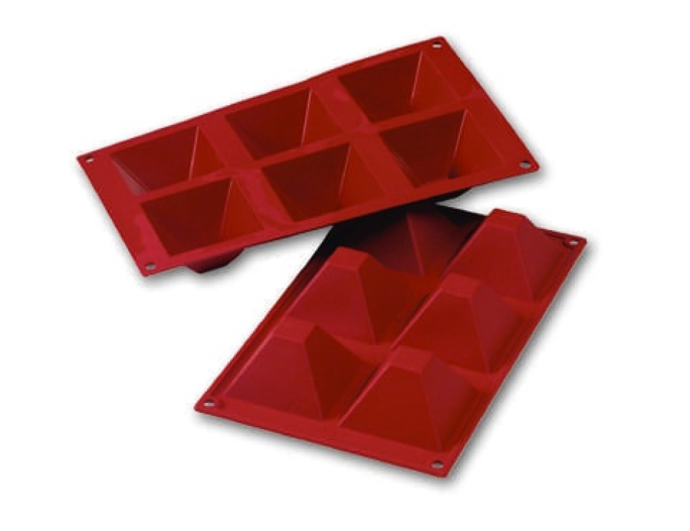 Baking tin in silicone, pyramids 6 pcs in the group Baking / Baking moulds / Silicone moulds at KitchenLab (1710-16682)