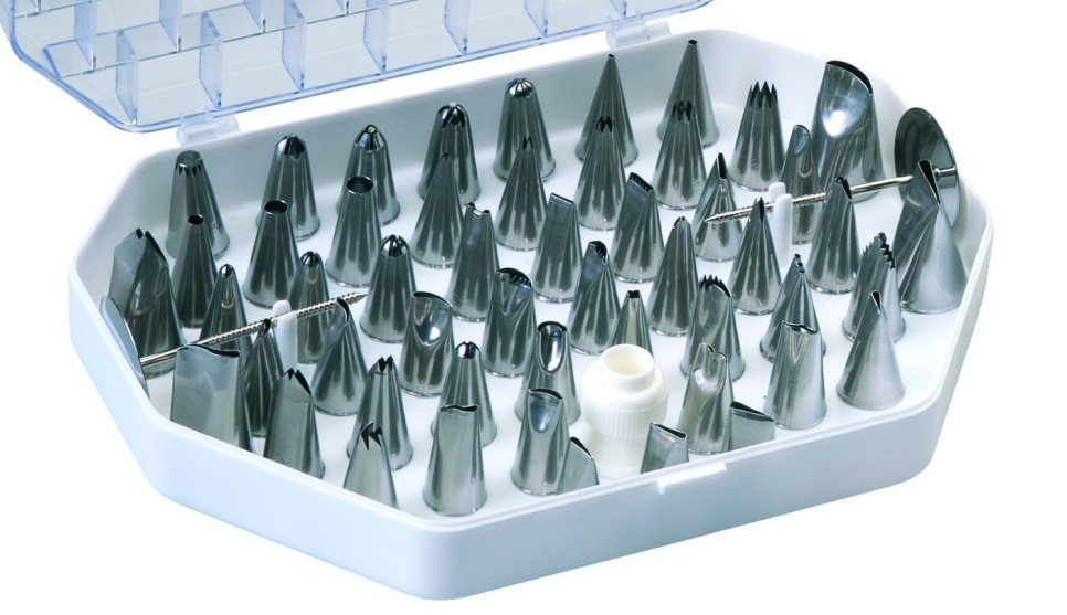 Pack of 52 Stainless Steel Frosting Tips - Martellato in the group Baking / Baking utensils / Piping & nozzles at KitchenLab (1710-18993)