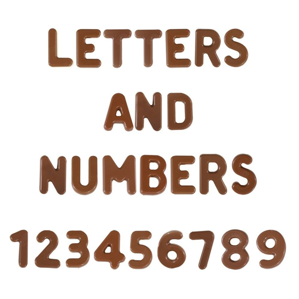 Pralinenform Buchstaben und Zahlen - Martellato in der Gruppe Backen / Backformen / Pralinenformen bei The Kitchen Lab (1710-19190)