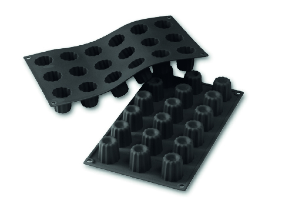 Baking tin in silicone, small Cannelés bordelais, 18 pcs - Martellato in the group Baking / Baking moulds / Silicone moulds at KitchenLab (1710-19228)